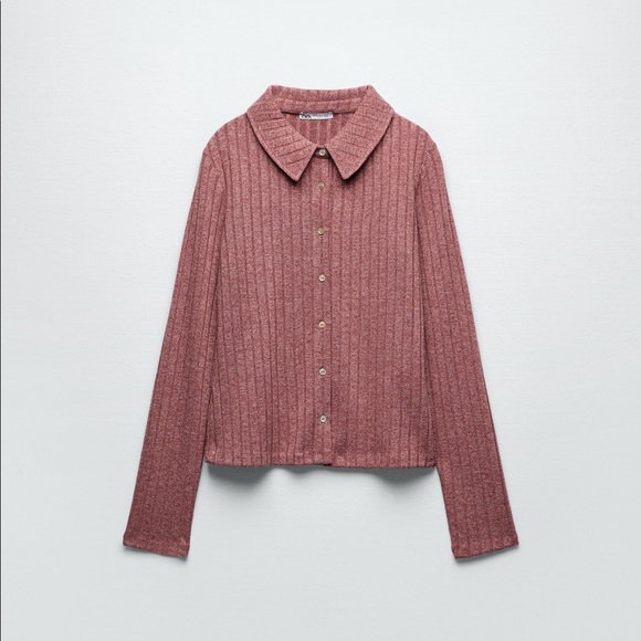 NWT Zara SOFT RIB POLO SHIRT - Picture 5 of 5